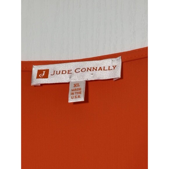Jude Connally Top Women's XL Orange Daniella Pullover Stretch Flutter Sleeve - Picture 5 of 10